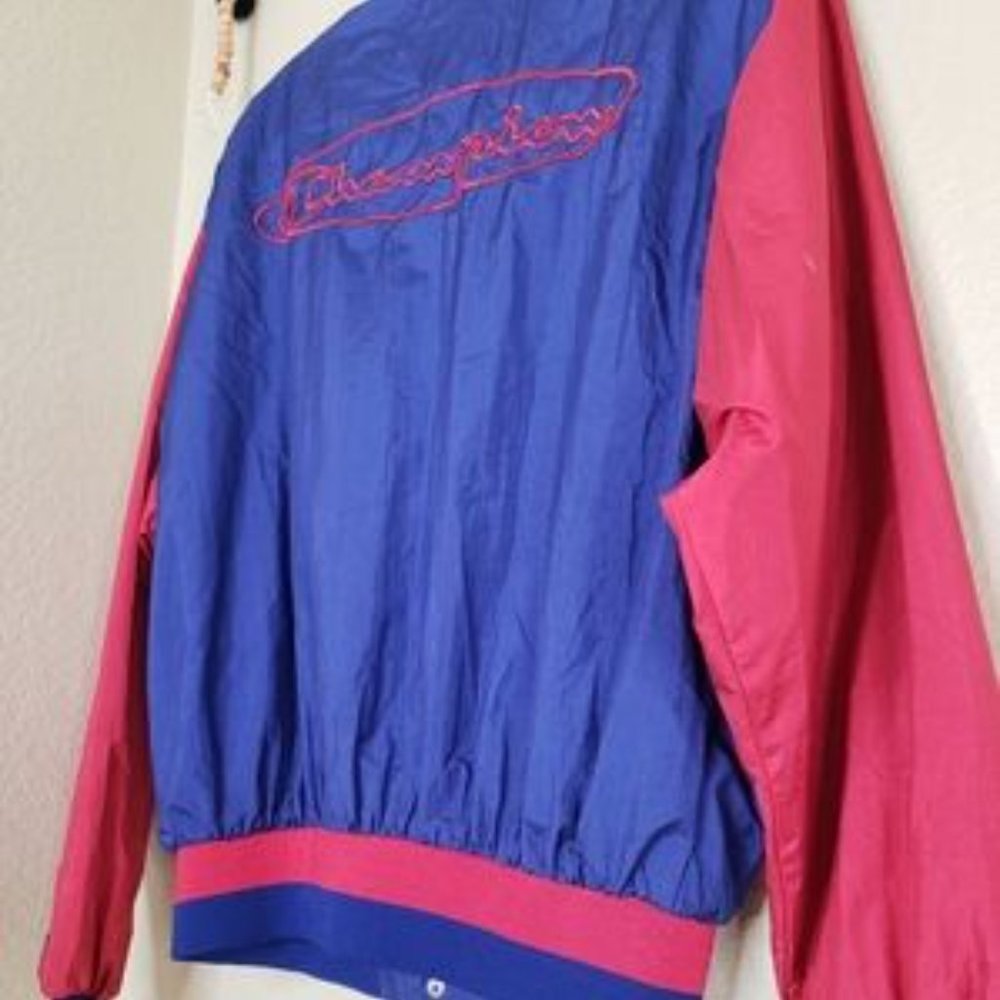 Champion Vintage Bomber Windbreaker Jacket Large - Picture 9 of 11